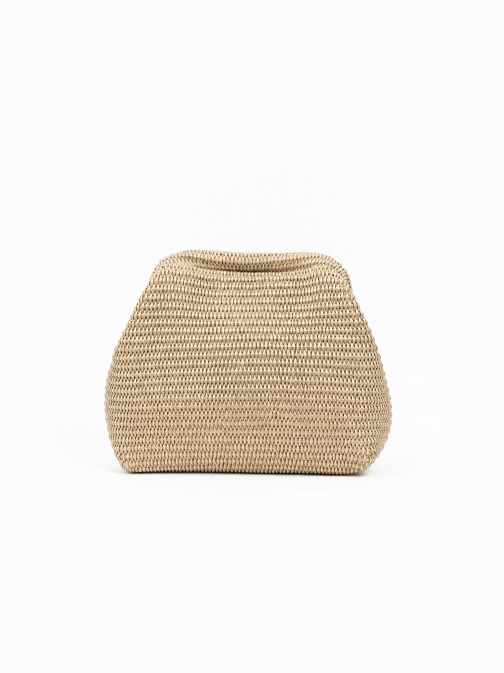 Clutch entrelazado rafia beige