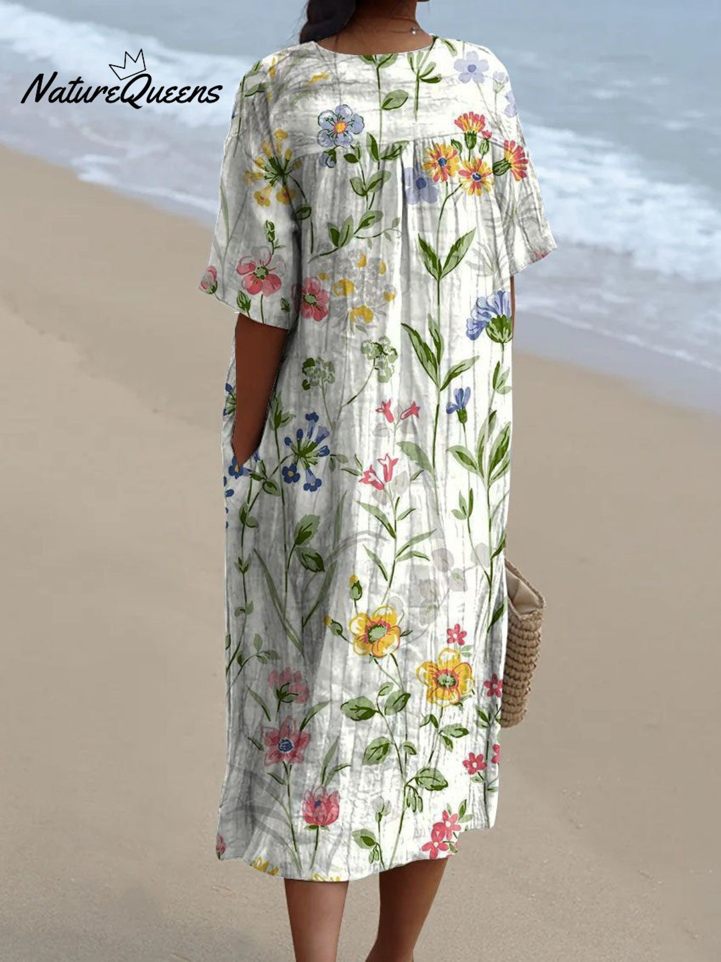 Robe Flottante Vintage Florale pour Femmes