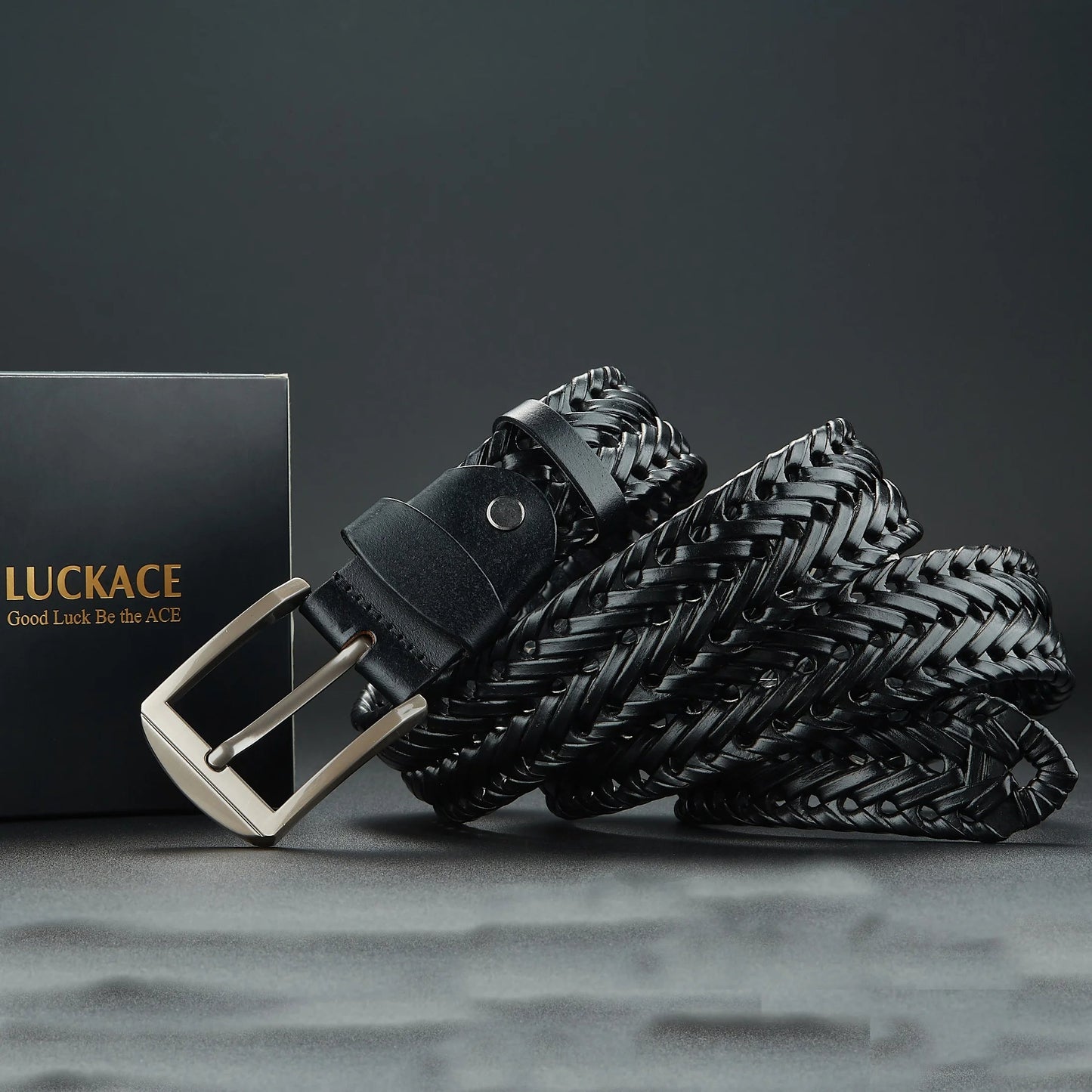 David Woven Leather Belt