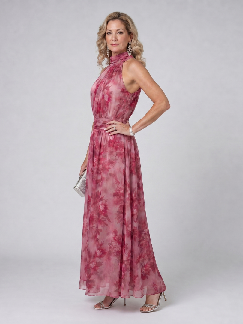 Avien | Abito Midi con Collo Halter Morbido
