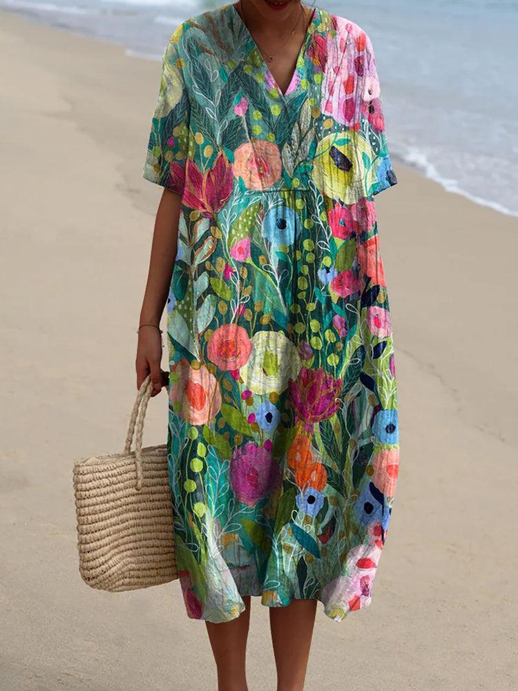Harjas - Robe Vintage à Fleurs