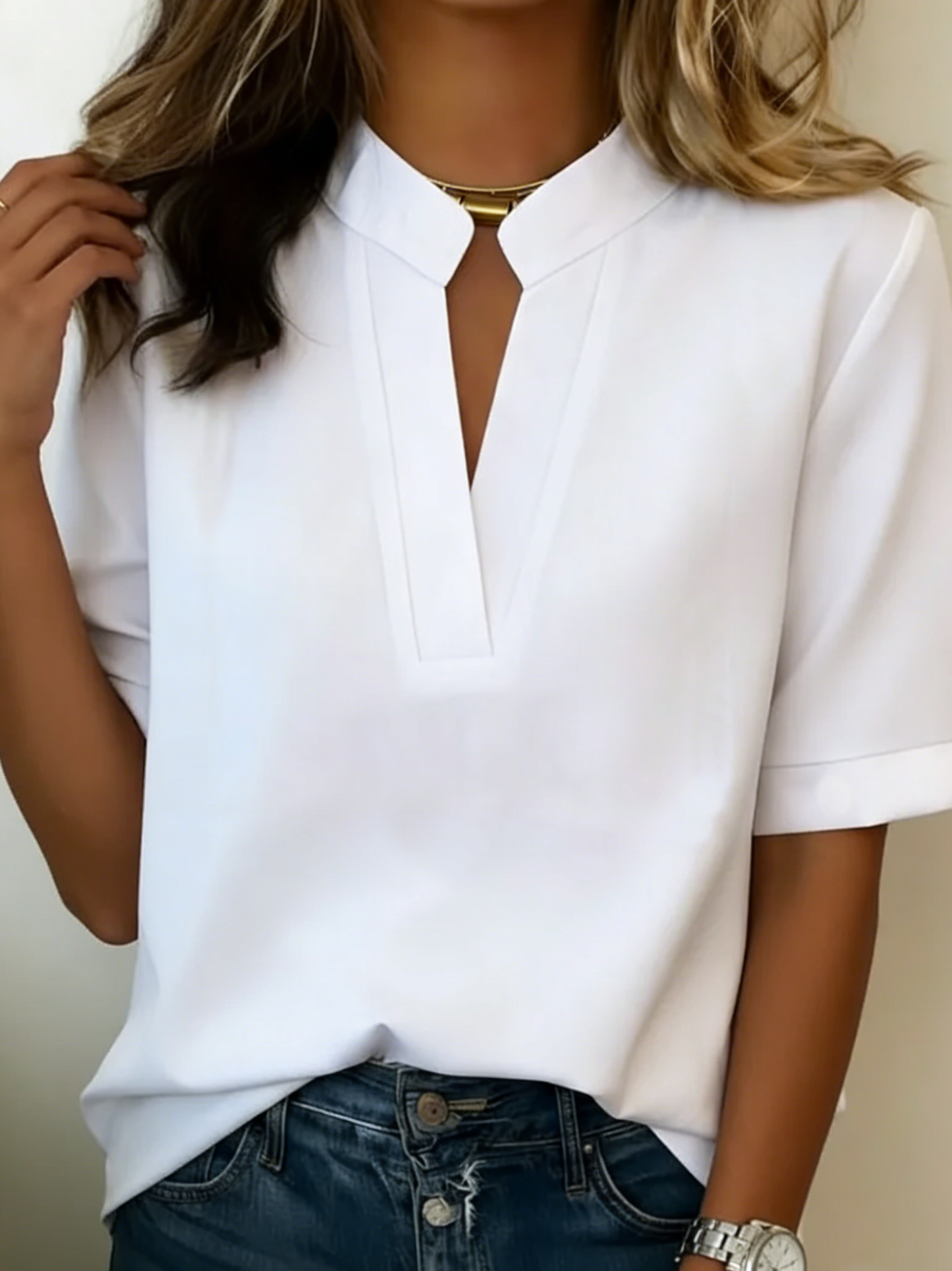 Élisa / Blusa elegante con cuello refinado