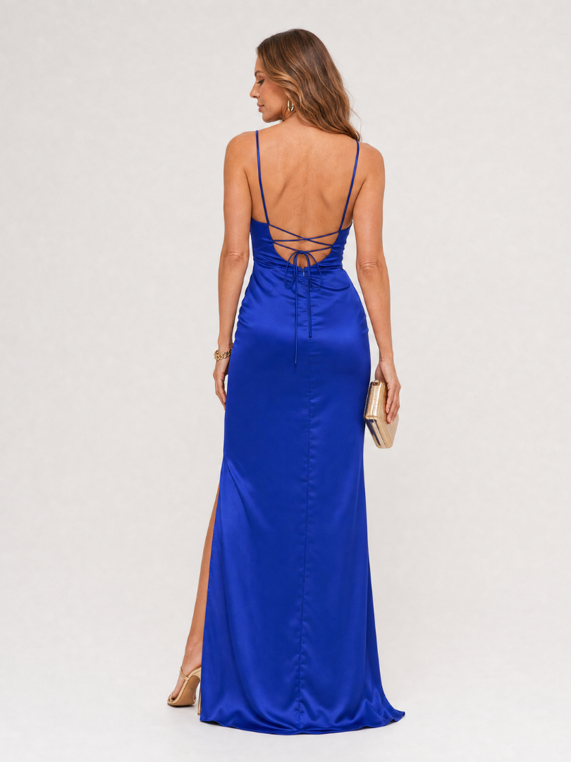 Tylor - Vestido midi asimétrico con drapeado