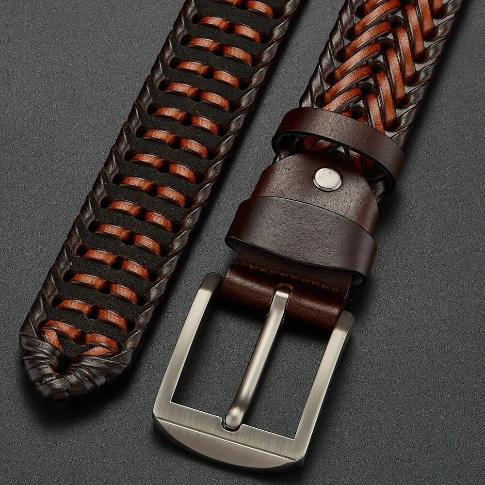 David Woven Leather Belt