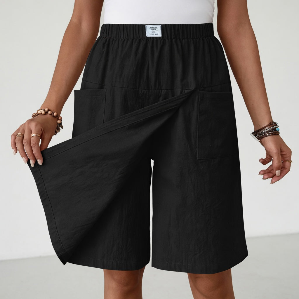 Liberte / Falda-pantalón con cintura elástica y bolsillos