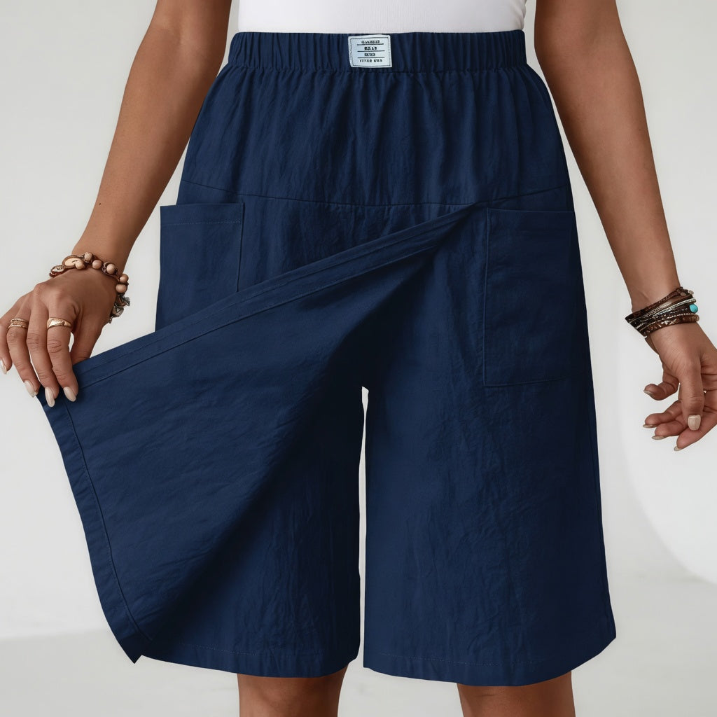 Liberte / Falda-pantalón con cintura elástica y bolsillos
