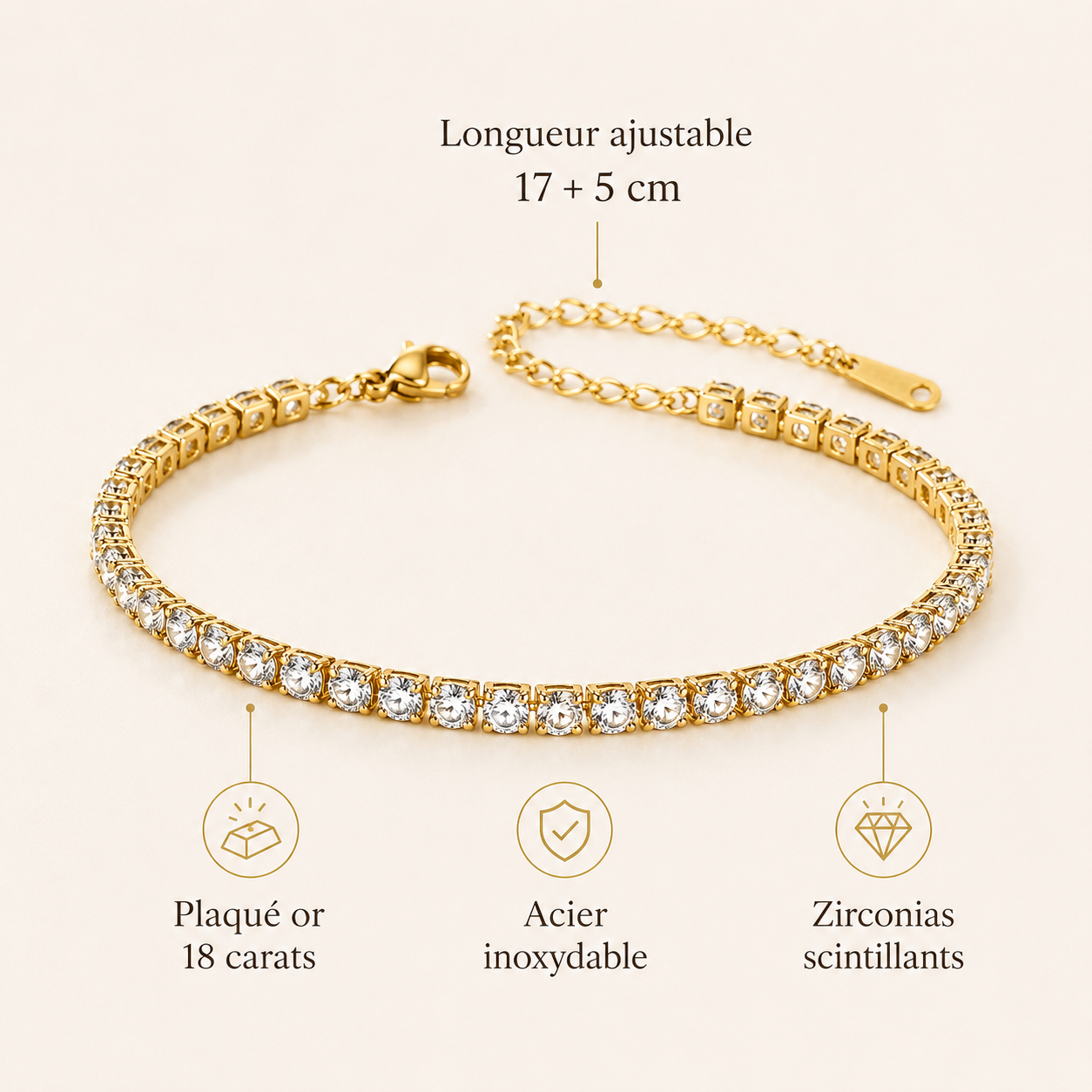 Diane / Brazalete dorado Parisino