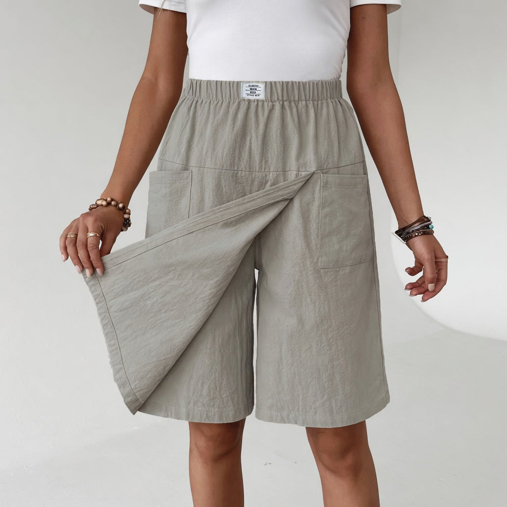 Liberte / Falda-pantalón con cintura elástica y bolsillos