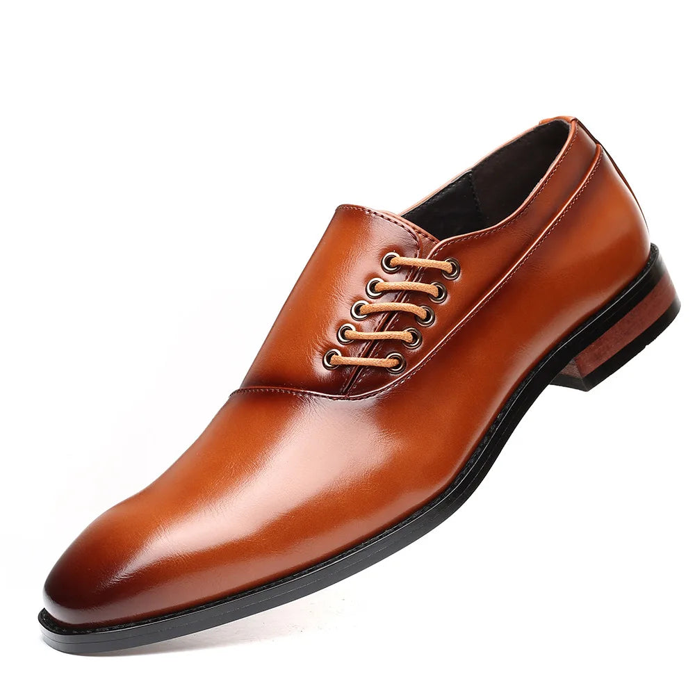 Zapatos Oxford de Piel Auténtica Bertolini