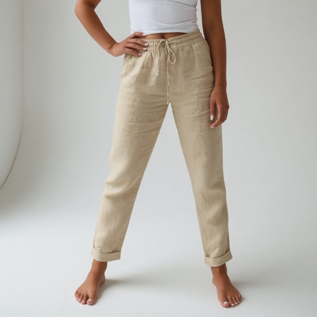 Albertina /  Pantalones de algodón, de tejido fluido y comodidad natural.