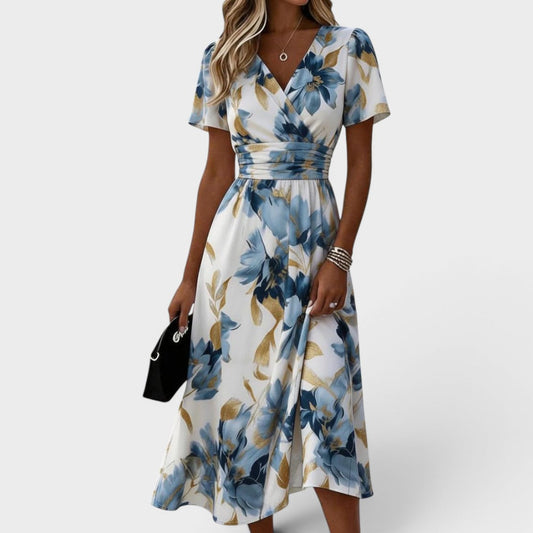 Élina / Vestido elegante con estampado floral