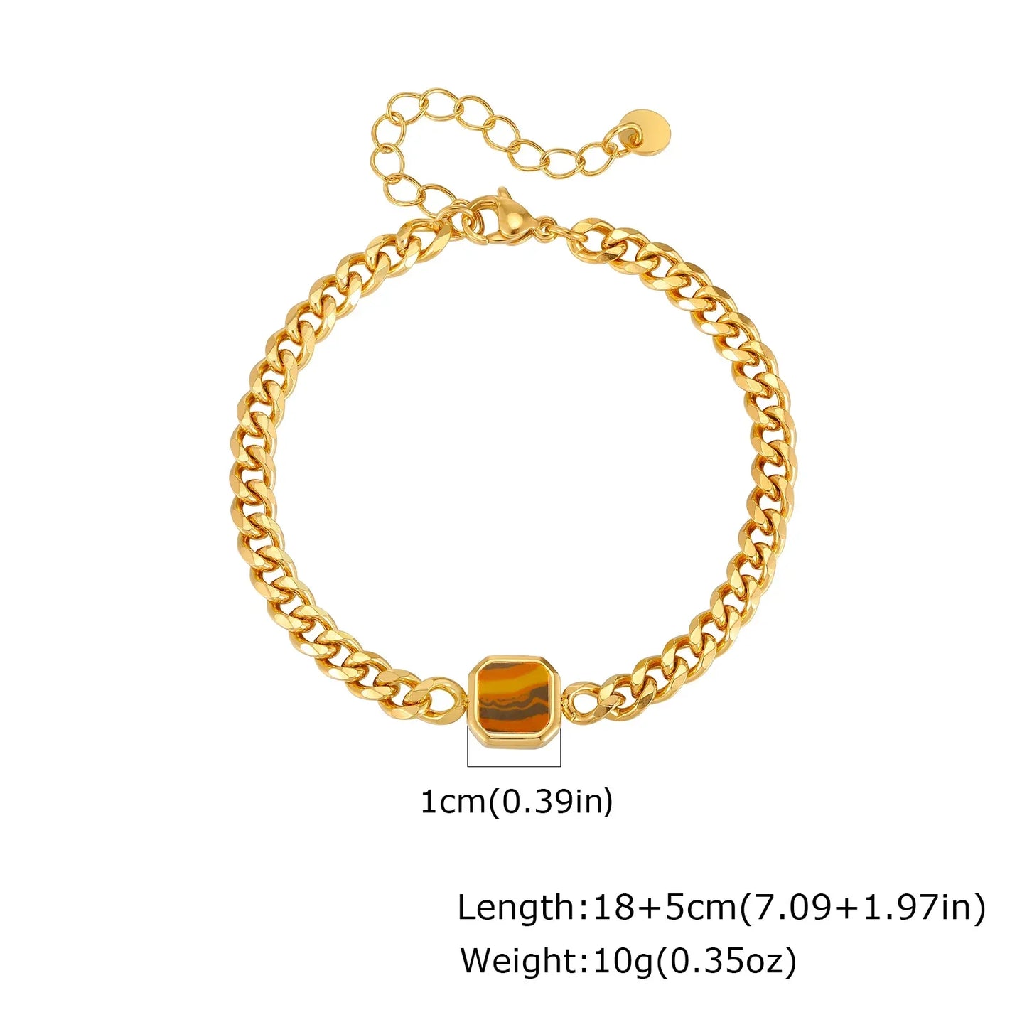 Orión - Pulsera de cadena negra