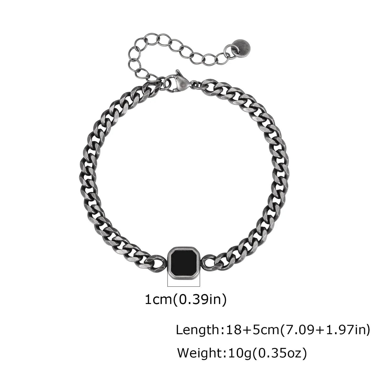 Orión - Pulsera de cadena negra