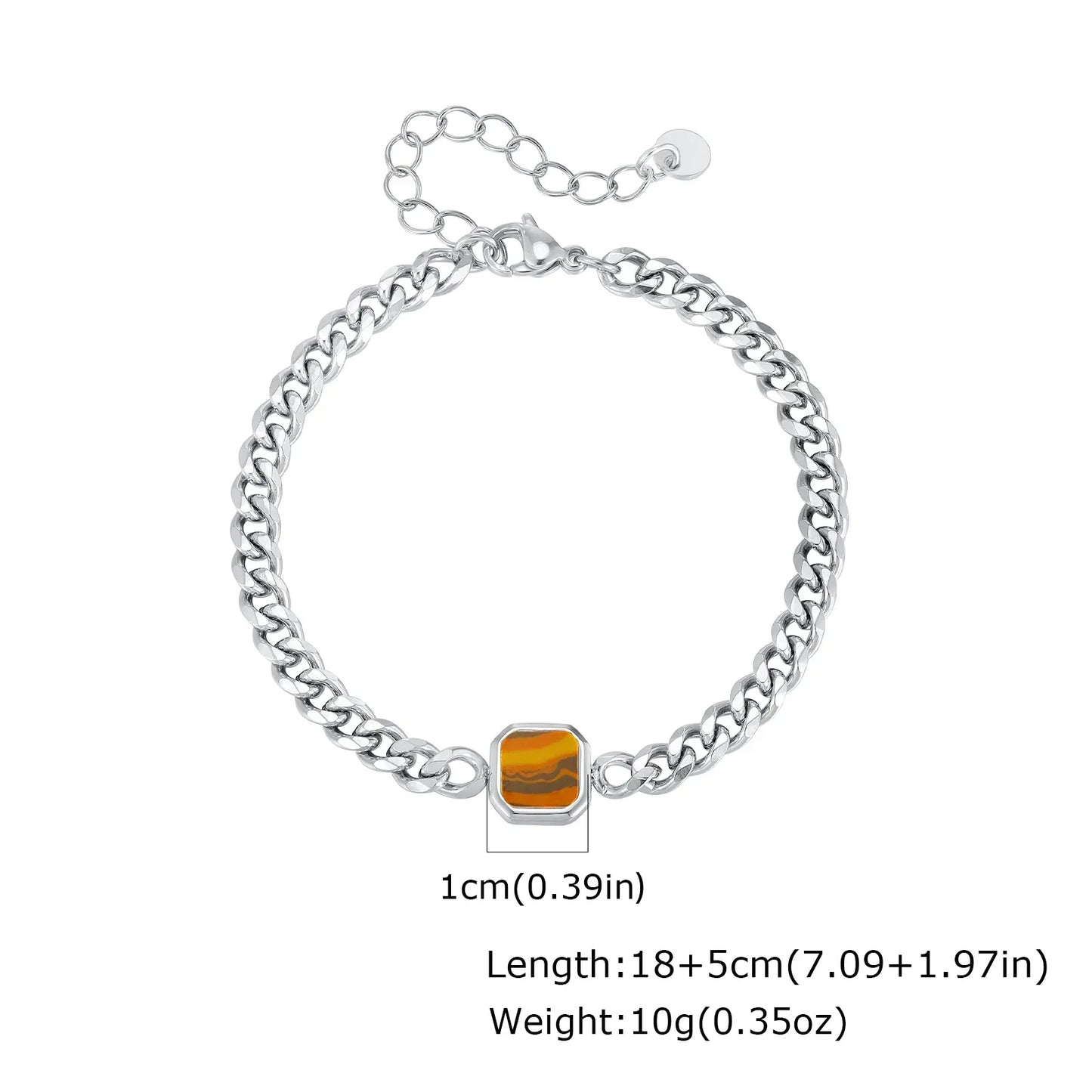 Orión - Pulsera de cadena negra