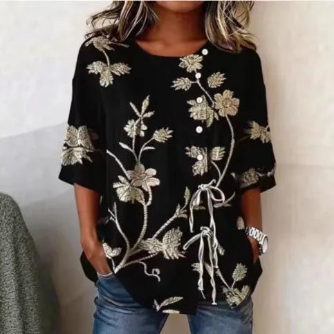 Celeste / Blusa floral elegante