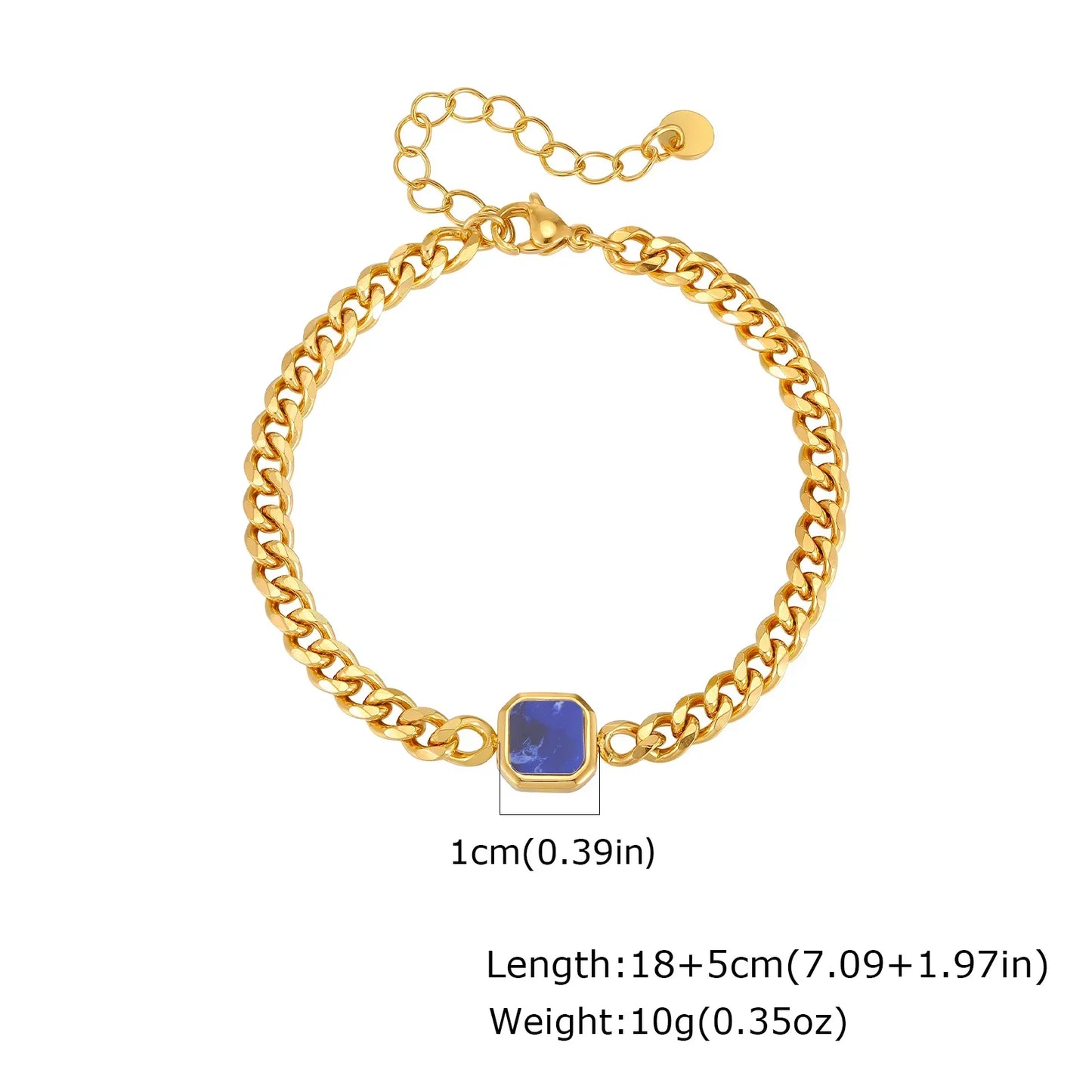Orión - Pulsera de cadena negra