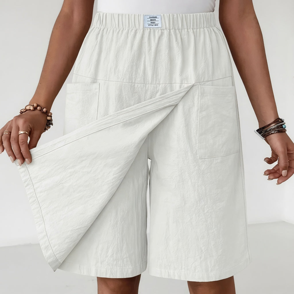 Liberte / Falda-pantalón con cintura elástica y bolsillos